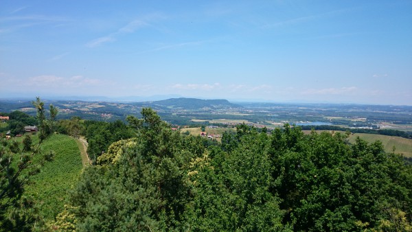 Kreuzkogelwarte Blick Richtung Norden mit dem Wildoner Berg und dem Schckl