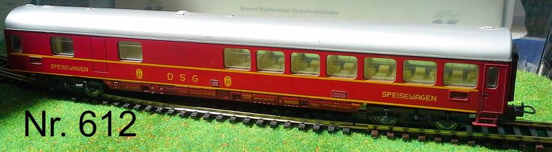 Nr. 612  LIMA Modellbahn HO Schnellzug Speisewagen DSG; rot,