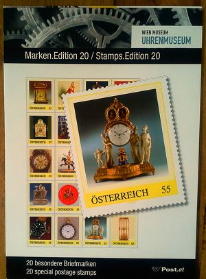 Lot Nr. 371  Personalisierter  Briefmarkenbogen   Edition 20 Wiener Uhrenmuseum