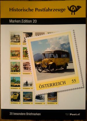 Lot Nr. 373  Personalisierter  Briefmarkenbogen   Edition 20 Historische Postfahrzeuge