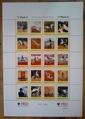 Lot Nr. 379  Personalisierter  Briefmarkenbogen Nummer 01845  2005   1735  2005 Spanische Hofreitschule