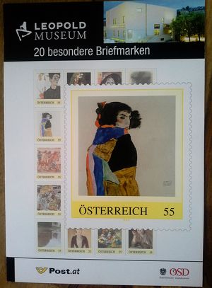 Lot Nr. 389  Personalisierter  Briefmarkenbogen, Edition 20 Leopold Museum