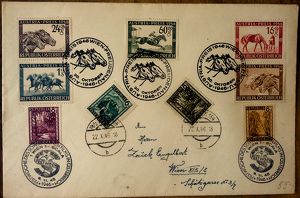 Lot Nr. 401    1946  Gustostück Pferderennen Austria Preis ",5  Werte ANK Nr, 793  797