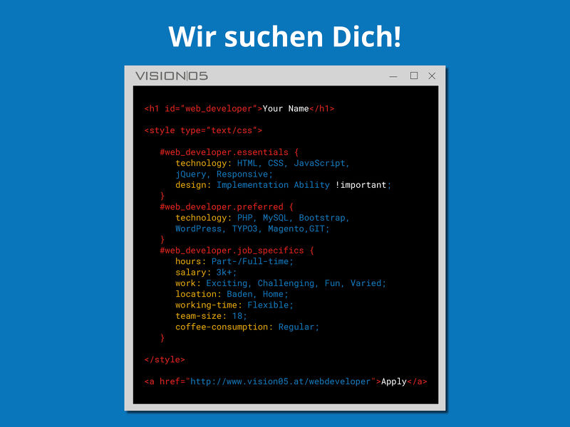 Webdeveloper gesucht!