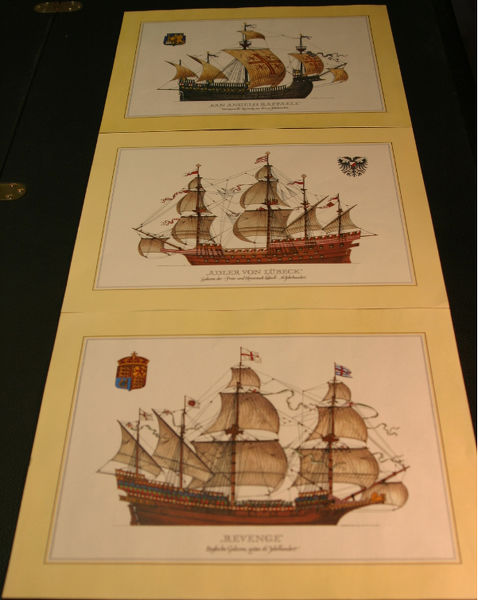 Zeichnungen histor. Schiffe