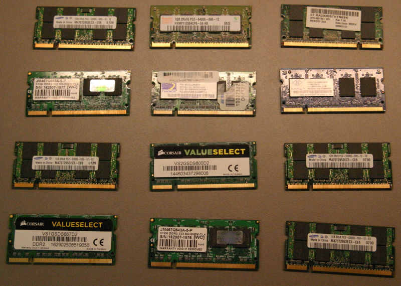 div. DDR2-Arbeitsspeicher (SO-DIMM)