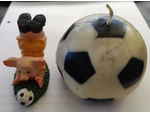 Figur und Kerze (Fussball)