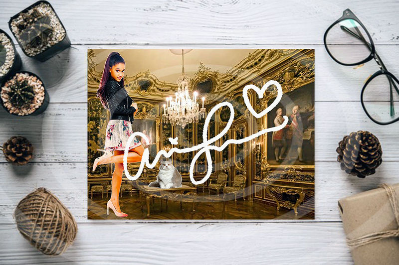 Ariana Grande Star Souvenir. Super Deko. Geschenkidee. Einmalig! Wandbild. Neuheit! Sammelobjekt. Zimmerdeko. Blickfang!