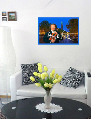 André Rieu Romanze in Holland. Blickfang! 60x45 cm. Starsouvenir. Geschenkidee. Wandbild. Deko. Unikat!