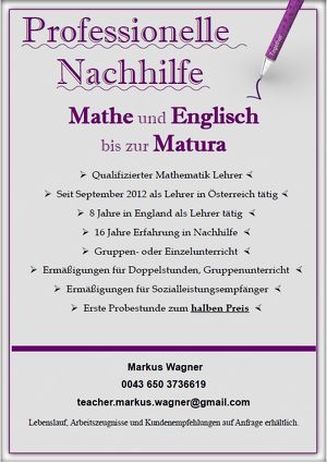 Nachhilfe Mathe Englisch