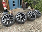 Tesla Model S Turbine 21 Zoll mit Michelin Reifen Original Satz Alufelgen Grau