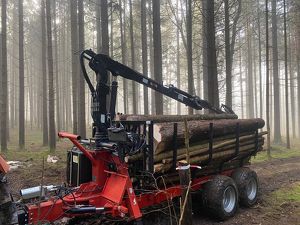 Rückewagen Forstanhänger mit Abnehmbarer Plattform