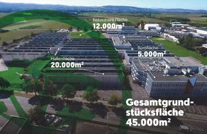 17.000 m2 Hallenkomplex- 2 x 1000 m2 Halle -ausweitbar auf  4000 m2 und 377m2 Büro im Loft und  190m2 Bür im EGfrei