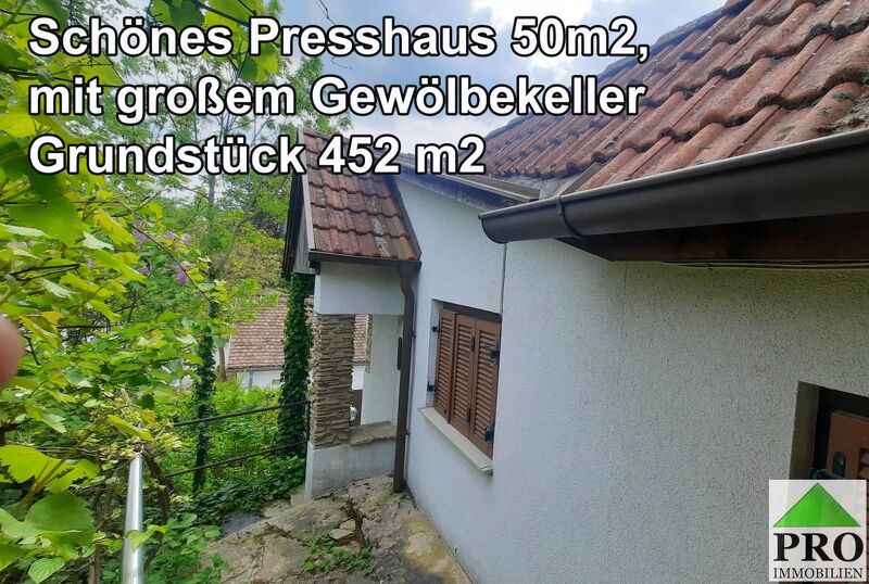 NEUER PREIS!!! TOP Ferien und Wochenenddomizil  Hollabrunn/ Sitzendorfer Kellergasse/ Presshaus mit Weinkeller und schönem Grundstück.