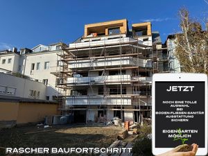 LINZ/URFAHR (Auberg) : RASCHER BAUFORTSCHRITT - EIGENTUMSWOHNUNG ca. 76,65 m² Wohnfl., 3 Zimmer + Balkon + Tiefgaragenstellplatz + EIGENGARTEN möglic