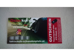 Gutschein Führerschein Theoriepaket (JEDE Klasse) - Wert: EUR 250, - (Fahrschule Schwedenplatz)