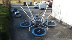 Bungee Trampolin Anlage  4 Sprungplätze neu