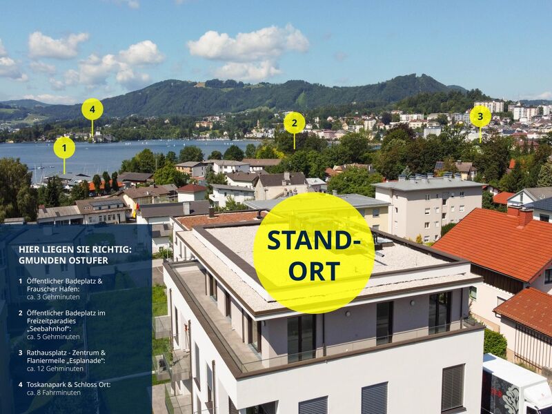 Familien-Gartentraum mit Seeblick am prominenten Traunsee-Ostufer