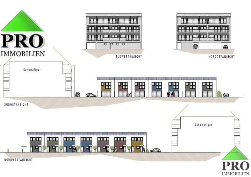 Bauprojekt - Investment in Obergrafendorf bei St. Pölten! 10 Wohnungen & 7 Reihenhäuser WNFL 1.565m2
