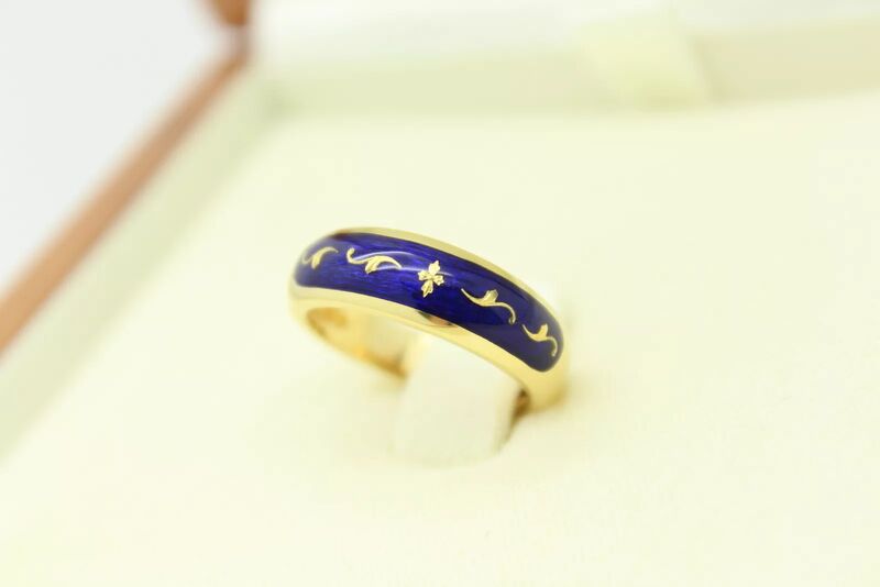 Faberge Gold Emaille Damen Ring