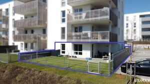 Exklusives Wohnen im Erdgeschoss: 4-Zimmer-Eigentumswohnung mit DAN Küche, Terrasse und Garten