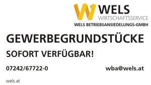 Gewerbegrundstücke im OÖ Zentralraum (Gewerbezone Wels-Ost) in verschiedenen Größen verfügbar - - - Reden Sie mit uns!