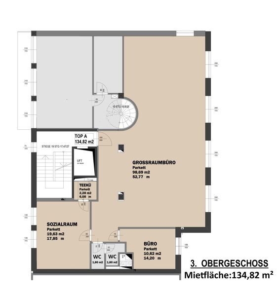 Top-Büro/Kanzlei nahe Landesgericht ? 134 m² mit Kfz-Stellplätzen