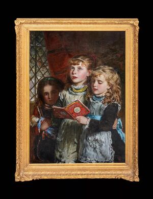 Heiligabendmädchen Carol singend William Hippon Gadsby