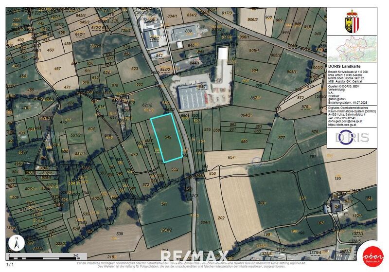 Landwirtschaftsgrundstück in verkehrsgünstiger Lage