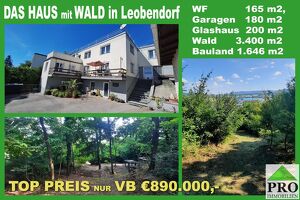 Großes Baugrundstück mit Althausbestand und schönem Waldanteil in Leobendorf.  Für Bauträger/2 Wohneinheiten möglich.