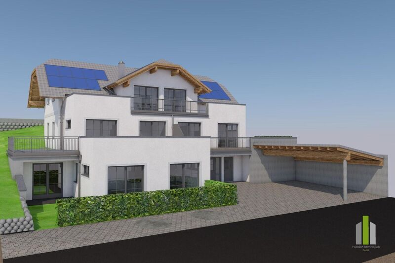 Neubau 3 Zimmer Wohnung mit XXL Terrasse, Garten & Carport