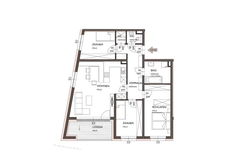 4-Zimmer - 2. Stock mit partiellem Traunsteinblick - NEUBAU - ZENTRUM Vöcklabruck - optional mit Dachgarten