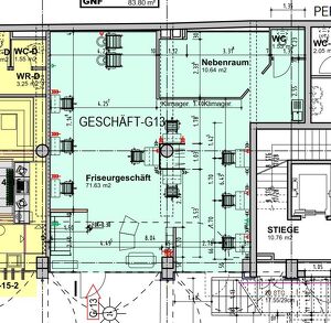 Geschäftsfläche in der Gortana Passage - ideal für Dienstleister (vormals Frisörsalon), Verkaufsbüro oder Schauraum