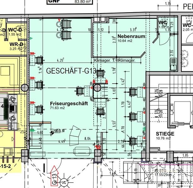Geschäftsfläche in der Gortana Passage - ideal für Dienstleister (vormals Frisörsalon), Verkaufsbüro oder Schauraum
