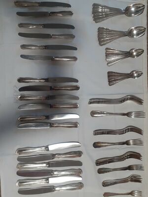 Bruckmann Sächsisches Hofmuster 800er Silber Besteck 66 Teilig