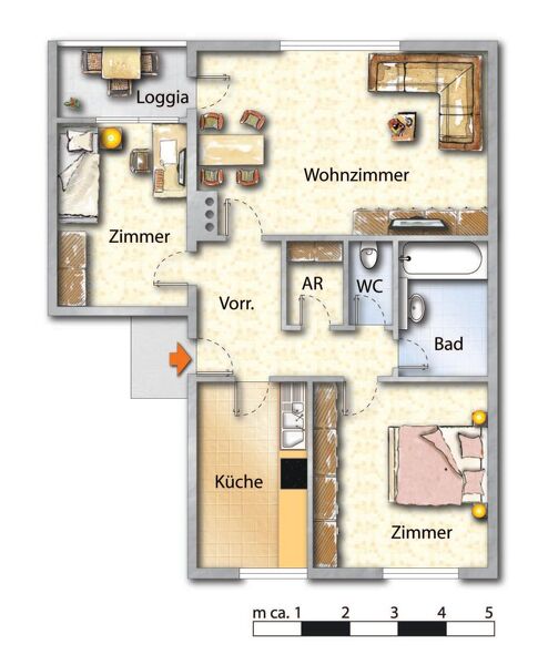 Familien freundlich und 2 Min zum Einkauf/Bahnhof