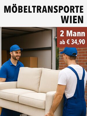 MÖBELTRANSPORTE WIEN  2 Mann ab  34,90