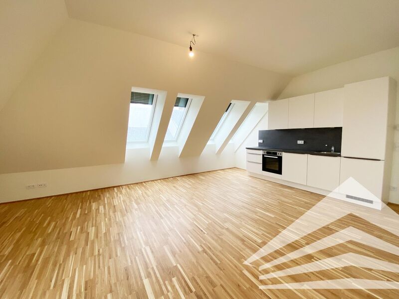 Klimatisierte 2 Zimmer DG-Neubauwohnung mit K&uuml;che - N&auml;he Herz Jesu Kirche