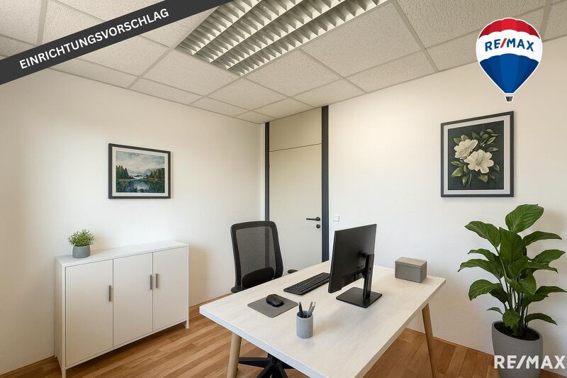 B&uuml;rofl&auml;che mit Klimaanlage und PKW-Stellpl&auml;tze!