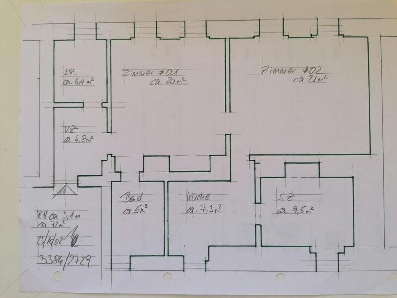 Hell. Ruhig, gute Verkehrsanbindung.72 m&sup2;, 2 1/2 Zimmer,