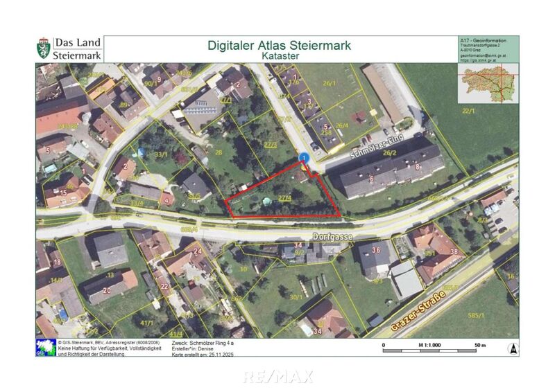 *** Exklusives Baugrundst&uuml;ck in sonniger Zentrumslage ? 1.104 m&sup2; im Herzen von Mitterdorf ***