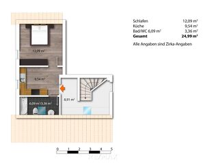 27 m&sup2; Wohnung in TOP-Lage von Kaindorf an der Sulm ? inklusive Carport Top 103/3