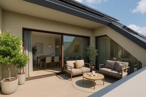 AKTION BIS BAUSTART - 8,5%, PURE ON THE MUR RIVER  - unser neues Wohnprojekt an der Mur - Dachterrasse TOP 38; MP