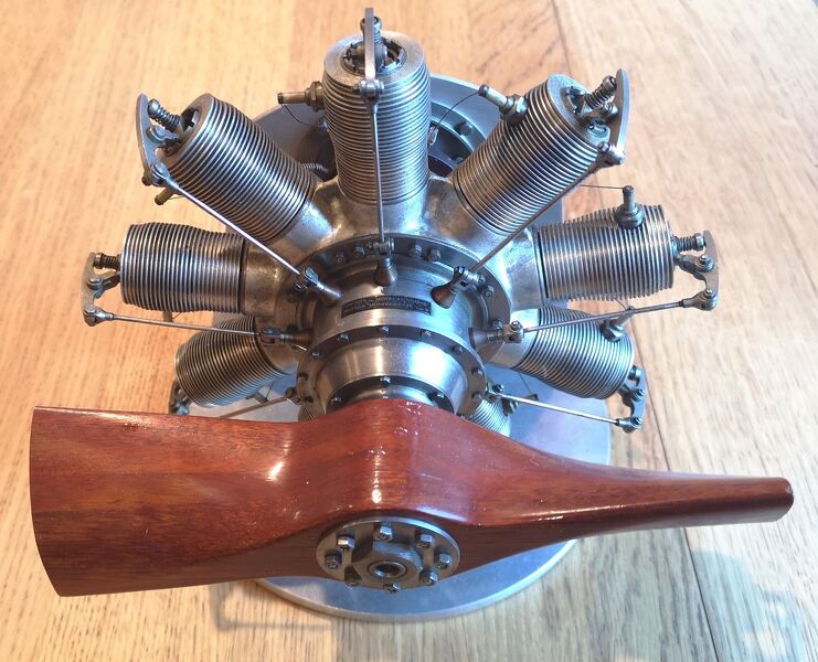 Scale Gnome 7 Zylinder Dreh Vintage Z&uuml;ndung Modellflugzeug Motor-