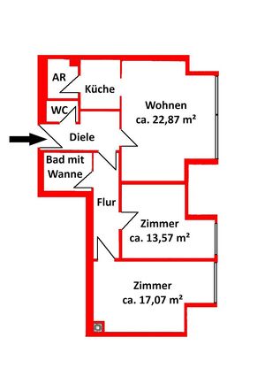 Dreizimmerwohnung mit KFZ-Stellplatz in Enns - Steyrer Stra&szlig;e!