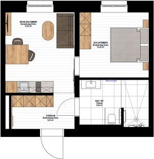 Exklusives Wohnen f&uuml;r Best Ager ? Park Residenz Bad M&uuml;hllacken - Wohnungstyp C