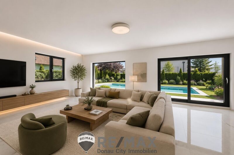 "Luxuriöse Doppelthaushälfte mit Pool, Garten und hochwertiger Ausstattung!"