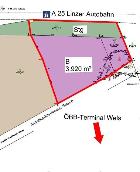 Top-Betriebsbaugebiet direkt am ÖBB-Terminal Wels/A25