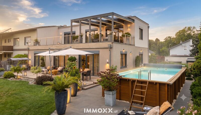 Passivhaus der Extraklasse: Pool, Photovoltaik-Speicher & Dachterrasse in Linz-Kleinm&uuml;nchen" &middot; ?HWB 9!