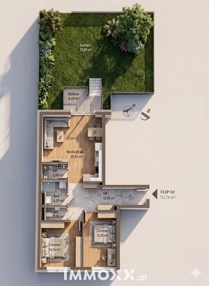 PURE ON THE MUR RIVER  - unser neues Wohnprojekt an der Mur - TOP 2; MP